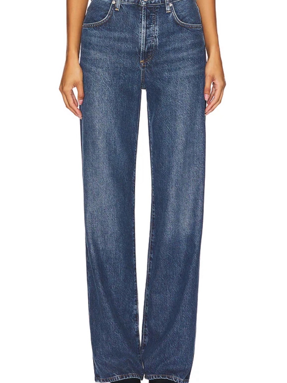 Citizens Of Humanity Blue High-Rise Wide Leg Jeans